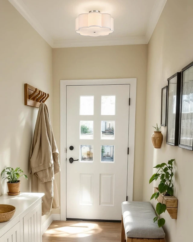 Alt view image 7 of 7 - VONLUCE Semi Flush Mount Ceiling Light 15.7", 3-Light Drum Light Fixture