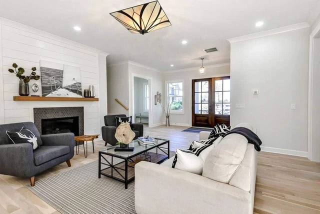 Alt view image 6 of 7 - Tiffany Style Semi Flush Ceiling Light Art Colorful Glass Shade 3 Lights
