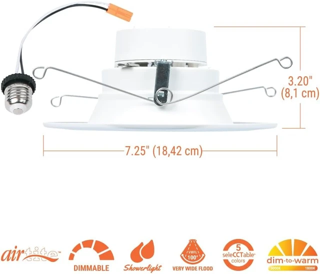 Alt view image 2 of 7 - HALO RL 5/6 inch LED recessed Can Light Trim, 5CCT, dimmable, 600 lm