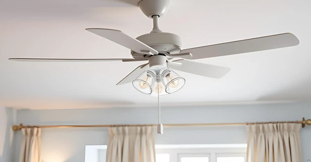 Alt view image 7 of 7 - Aspen Creative 22013-1, Three-Light Ceiling Fan Light Kit with Pull Chain, Matte White Finish with Clear Glass Shades, 13-1/8" Diameter x 6-3/4" Height