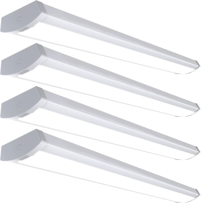 Main image of HYPERLITE 4FT 60W LED Wraparound Light, 6600lm Linkable 60W/50W/40W 5000K Led Shop Lights Surface Mounting, ETL,AC120V LED Ceiling Office Wrap Light for Kitchen, Hallway, Fluorescent Replacement, 4P