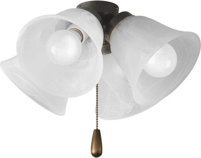 Main image of Progress Lighting AirPro 4-Light Ceiling Fan Light Kit, Antique Bronze