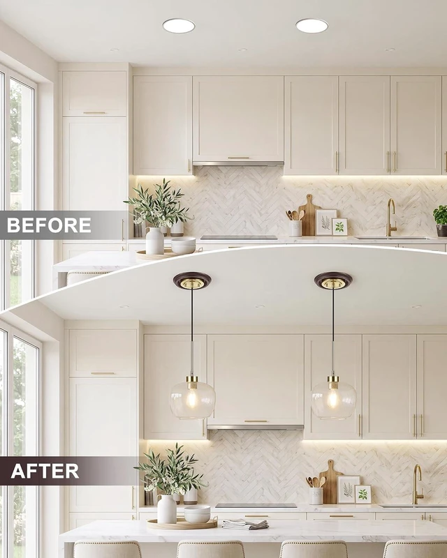 Alt view image 3 of 7 - Luvkczc Recessed Can Light Conversion Kit for 5" and 6" Ceiling Fixtures