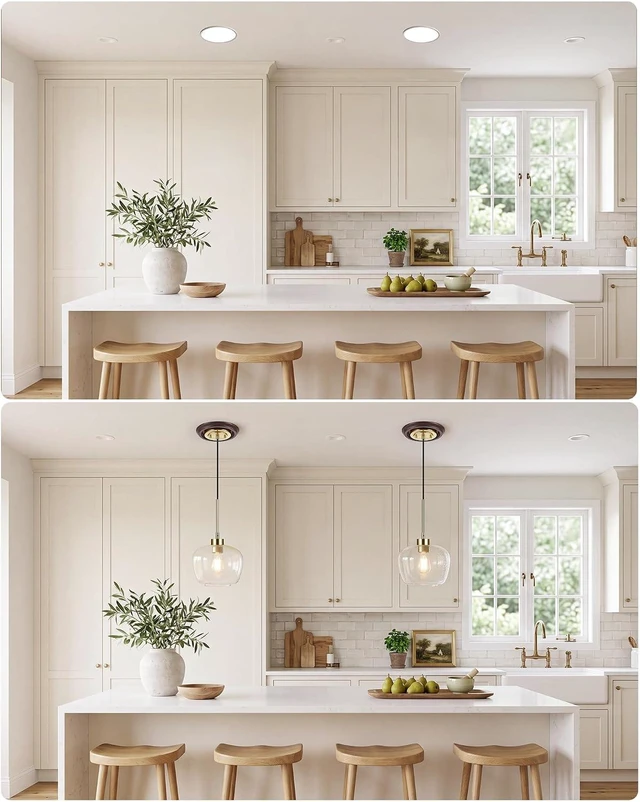 Alt view image 6 of 7 - Luvkczc Recessed Can Light Conversion Kit for 5" and 6" Ceiling Fixtures