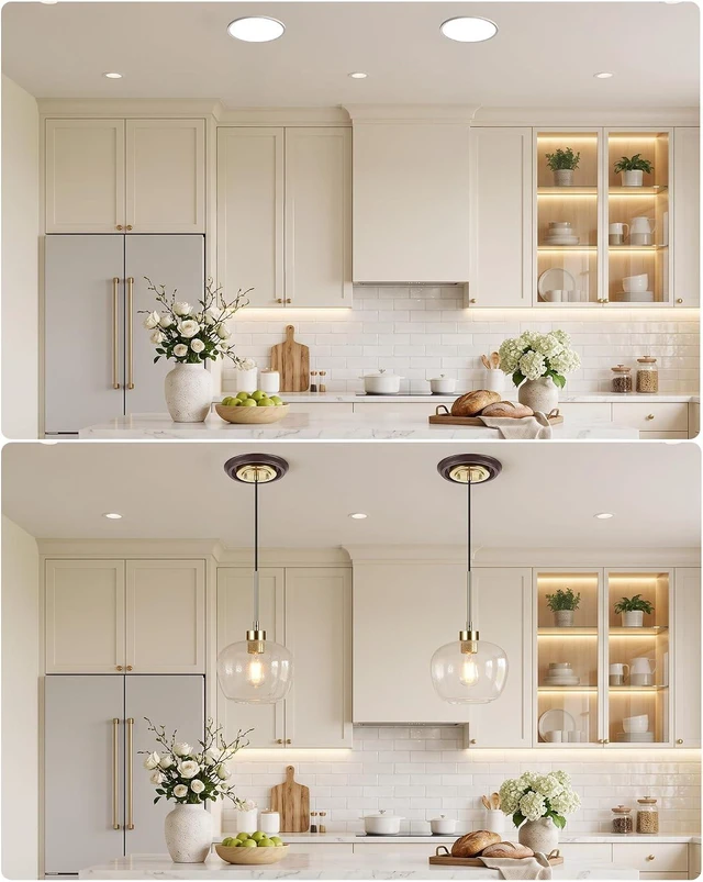 Alt view image 7 of 7 - Luvkczc Recessed Can Light Conversion Kit for 5" and 6" Ceiling Fixtures