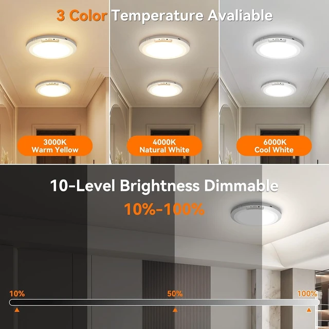 Alt view image 7 of 7 - Rechargeable Motion Sensor Ceiling Light, 10000mAh Battery Shower Light