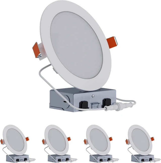 Main image of HALO HLB Canless LED Recessed Lighting 6 inch 5CCT Lumen Select 4PK