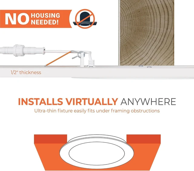 Alt view image 3 of 7 - HALO HLB Canless LED Recessed Lighting 6 inch 5CCT Lumen Select 4PK