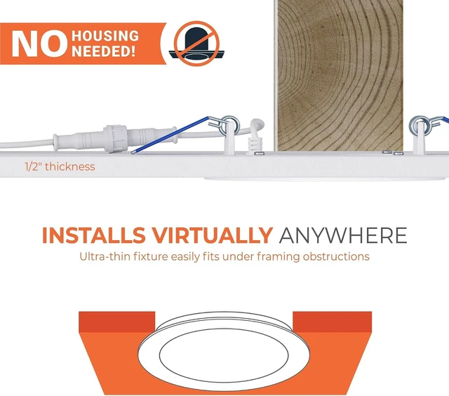 Alt view image 3 of 7 - HALO HLB Canless LED Recessed Lighting 4 inch 5CCT Lumen Select 4PK