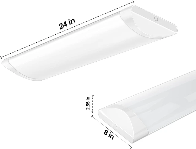 Alt view image 6 of 7 - ANTLUX 2FT LED Kitchen Puff Ceiling Light Fixture 20W 4000K, 2 Pack