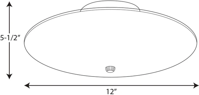 Alt view image 3 of 7 - Progress Lighting 12" 2-Light Flush Mount Light, White