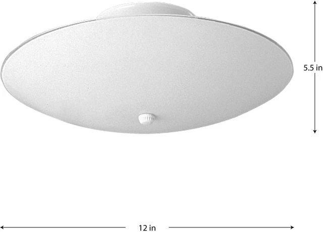 Alt view image 6 of 7 - Progress Lighting 12" 2-Light Flush Mount Light, White