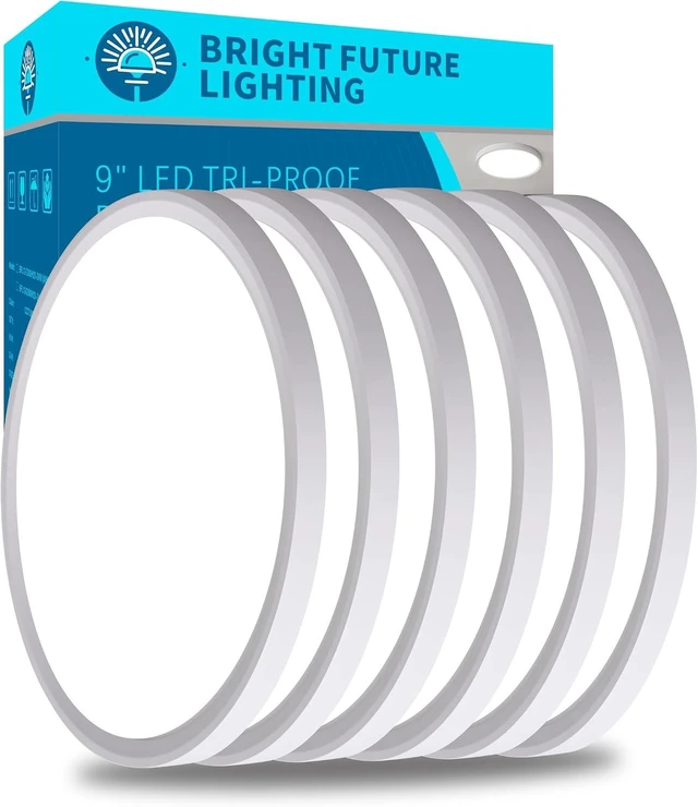 Main image of 6pack 9 Inch Flush Mount Ceiling Light, 18w Led Ceiling Light, 3000k/4000k/6000k Selectable 1860lm Ceiling Light, Super Slim Led Light Fixture For Bedroom Kitchen Living Dining Room Office