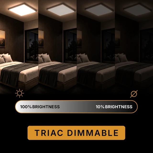 Alt view image 3 of 7 - UltraLux 1x4 Surface Mount Slim LED Panel Dimmable 3CCT Brushed Nickel 1Pk