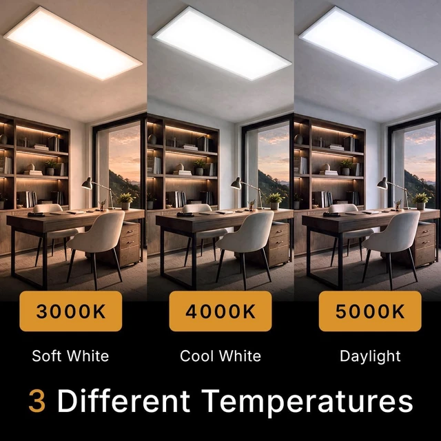 Alt view image 4 of 7 - UltraLux 1x4 Surface Mount Slim LED Panel Dimmable 3CCT Brushed Nickel 1Pk