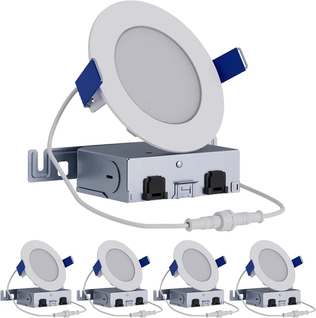 Main image of HALO HLB Canless LED Recessed Lighting 4 inch 5CCT Lumen Select 4PK