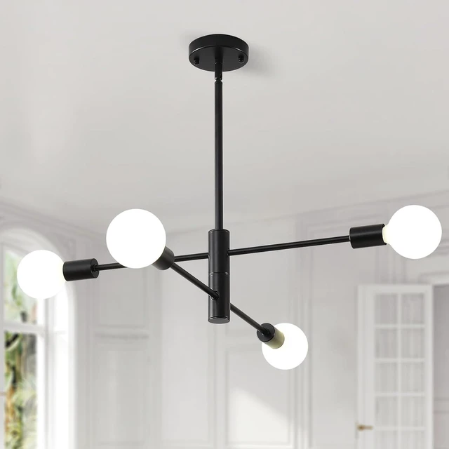Main image of HHR 4-Light Sputnik Ceiling Light Fixture Mid Century Modern Chandelier
