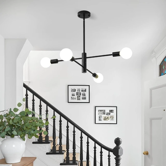 Alt view image 2 of 7 - HHR 4-Light Sputnik Ceiling Light Fixture Mid Century Modern Chandelier