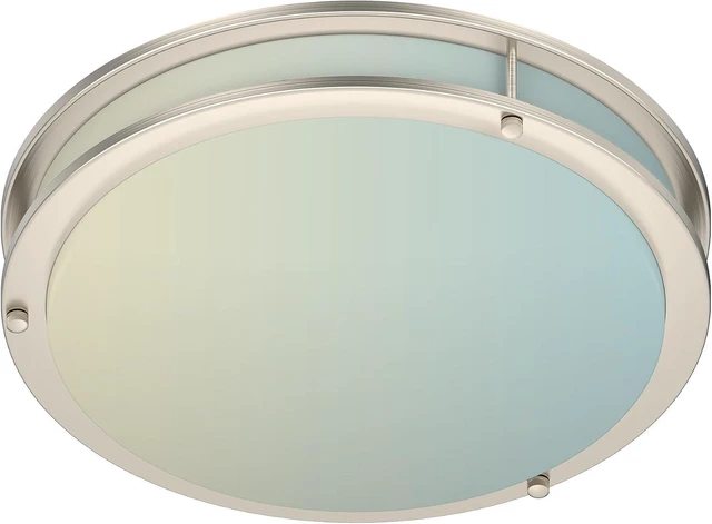 Main image of DYMOND LED Ceiling Light Flush Mount Dimmable Adjustable Lighting from Warm White to Daylight 2700K 3000K 3500K 4000K 5000K 5 in 1 Selectable CCT (Brushed Nickel, 16 Inch)