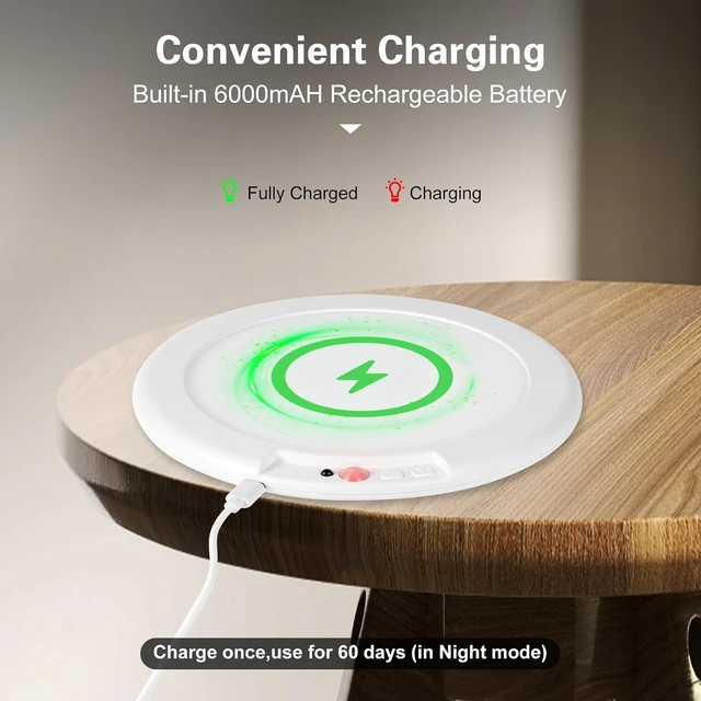 Alt view image 5 of 7 - 2 Pack Motion Sensor Ceiling Light Battery Operated with Remote 3CCT