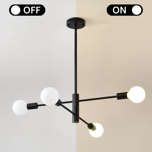 Alt view image 6 of 7 - HHR 4-Light Sputnik Ceiling Light Fixture Mid Century Modern Chandelier