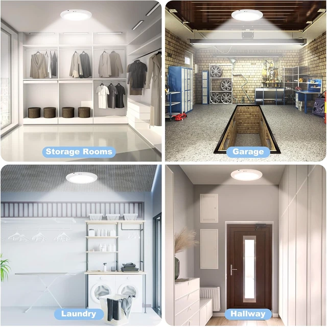 Alt view image 6 of 7 - 2 Pack Motion Sensor Ceiling Light Battery Operated with Remote 3CCT