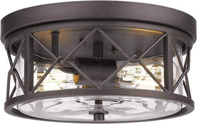 Main image of zeyu 12 Inch Flush Mount Ceiling Light, Oil Rubbed Bronze, ZY25-F ORB