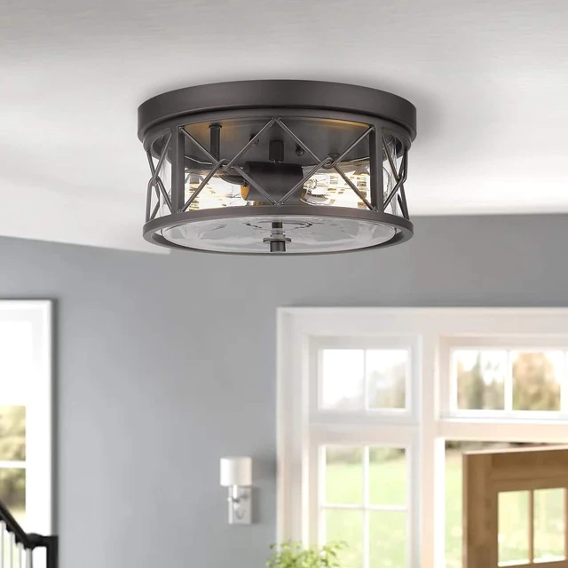 Alt view image 5 of 6 - zeyu 12 Inch Flush Mount Ceiling Light, Oil Rubbed Bronze, ZY25-F ORB