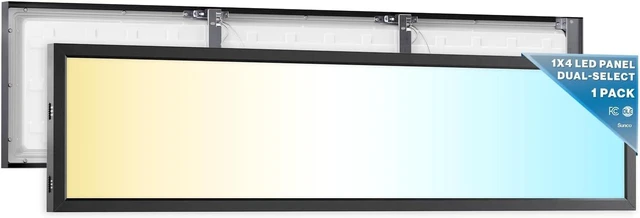 Main image of Sunco 1x4 Black LED Flat Panel Light, Surface Mount, Dimmable