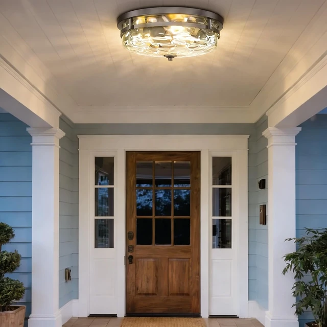 Alt view image 5 of 7 - Casia Flush Mount Ceiling Lights, 3-Light Farmhouse Close to Ceiling Light