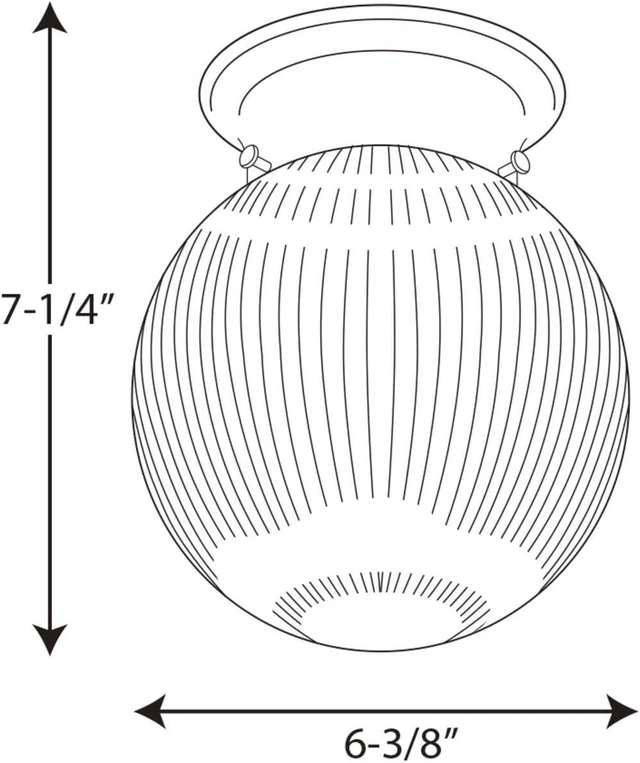Alt view image 2 of 7 - Progress Lighting 6.5" Glass Globe Ceiling Light, White