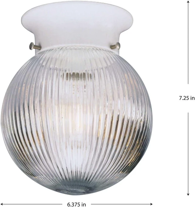 Alt view image 6 of 7 - Progress Lighting 6.5" Glass Globe Ceiling Light, White