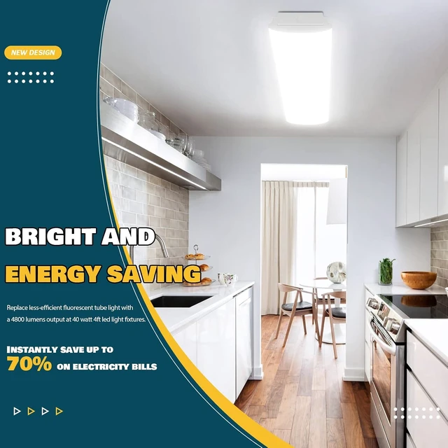 Alt view image 4 of 7 - ANTLUX 4FT LED Wraparound Light Fixture 40W 4000K, 4 Pack