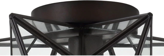 Alt view image 6 of 7 - JONATHAN Y Stella 12" Moravian Clear Star Flush Mount, Oil Rubbed Bronze