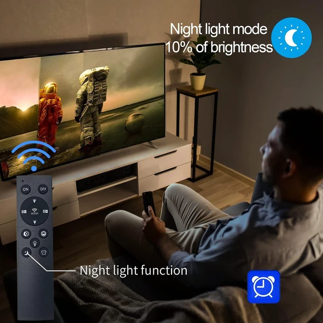 Alt view image 3 of 5 - Modern LED Ceiling Light 106W Dimmable LED Acrylic Ceiling Lamp with Remote Control 6 Rings Flush Mount Ceiling Light Gold Ceiling Chandelier for Living Room Dining Room Bedroom Kitchen (5+1G01)