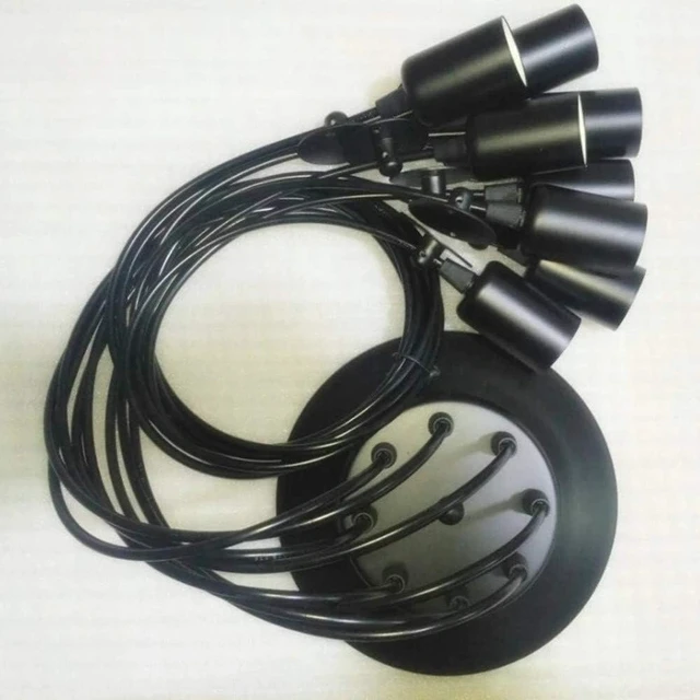 Alt view image 7 of 7 - 14-Arm Spider Light Fixture Industrial DIY Chandelier Pendant Lamp
