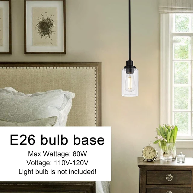 Alt view image 5 of 7 - MELUCEE 2-Pack Pendant Light Black Adjustable Hanging Ceiling Lights