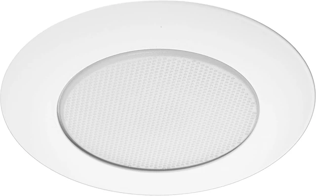 Alt view image 6 of 7 - NICOR Lighting 6 inch White Lexan Flat Albalite Shower Trim with Plastic Trim Ring and Albalite Lens (17575)