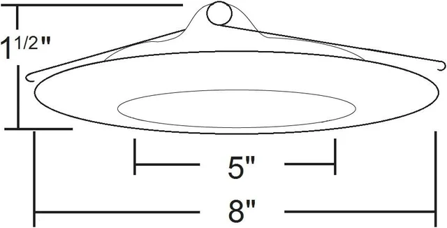 Alt view image 7 of 7 - NICOR Lighting 6 inch White Lexan Flat Albalite Shower Trim with Plastic Trim Ring and Albalite Lens (17575)