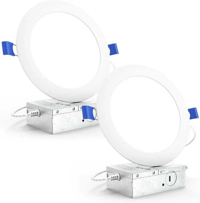 Main image of Sunco 2 Pack 6 Inch Canless LED Ultra-Slim Recessed Light, 14W-100W