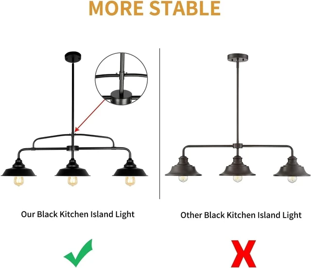 Alt view image 3 of 7 - Modern Farmhouse Pendant Light Industrial Linear Chandelier