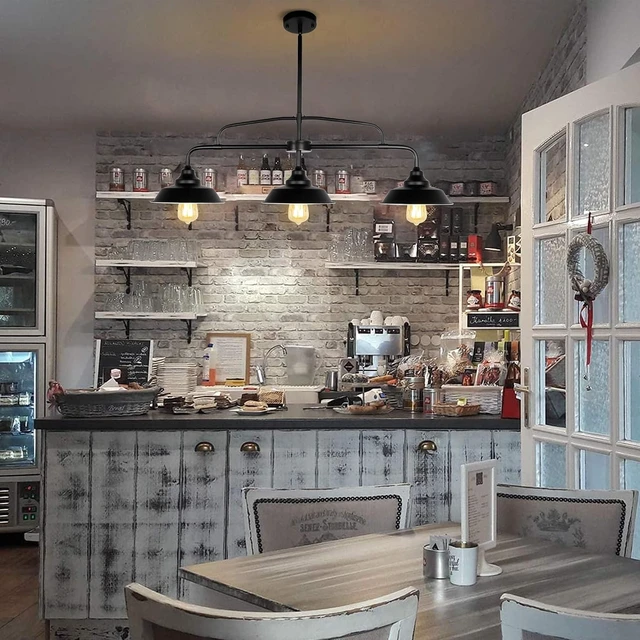 Alt view image 7 of 7 - Modern Farmhouse Pendant Light Industrial Linear Chandelier