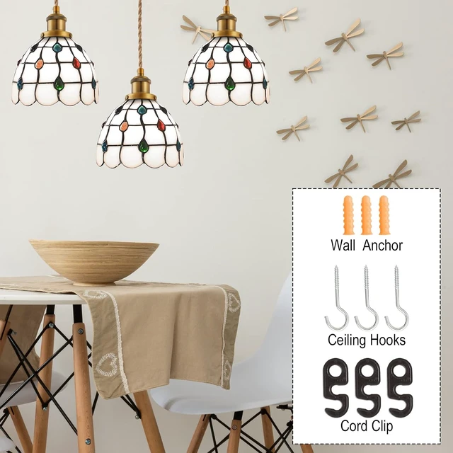 Alt view image 6 of 7 - 15.4ft Pendant Light Cord Kit, Industrial Vintage Plug in E26 Socket Hanging Light with Switch, Hemp Rope Hanging Light Fixture for Pendant Lamp Farmhouse Lamp Cable DIY