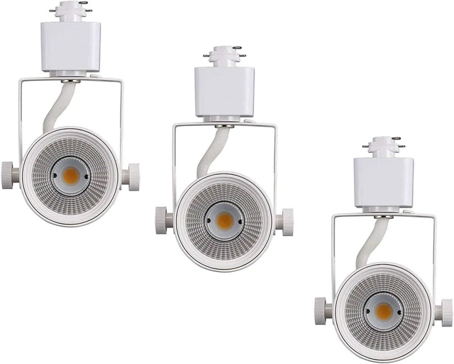 Main image of CLOUDY BAY 8W Dimmable LED Track Light Head,CRI90+ Day Light 5000K,Adjustable Tilt Angle Track Lighting Fixture,40° Angle for Accent Retail,White Finish,Halo Type- 3 Pack