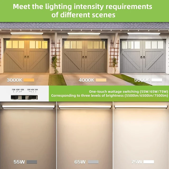 Alt view image 2 of 7 - hykolity 4FT 5'' W LED Wraparound Light with 55W/65W/75W, 3000K/4000K/5000K