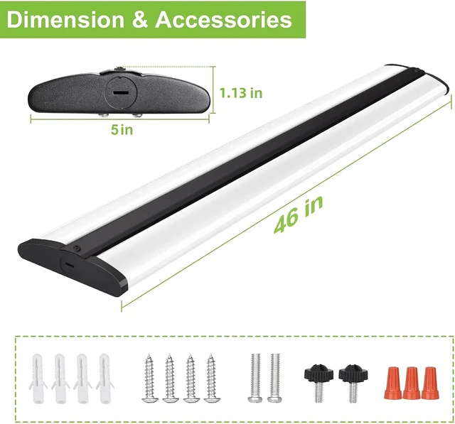 Alt view image 4 of 7 - hykolity 4FT 5'' W LED Wraparound Light with 55W/65W/75W, 3000K/4000K/5000K