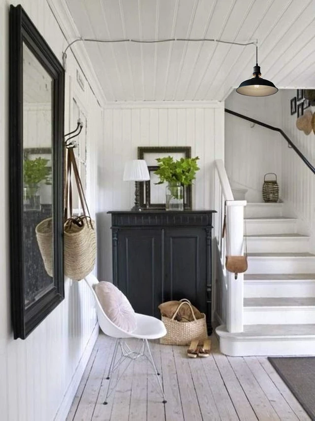 Alt view image 2 of 7 - CLAXY Black Plug-in Pendant Light Metal Barn Lights with On/Off Switch