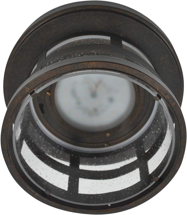 Alt view image 5 of 7 - Design House Washburn Outdoor Flush Mount Ceiling Light, Bronze