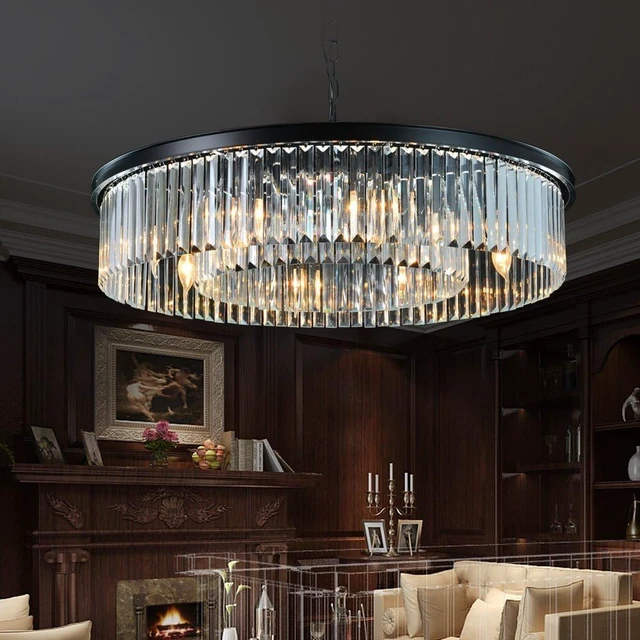 Alt view image 4 of 6 - Crystal Chandeliers Modern Contemporary Ceiling Lights Fixtures Pendant Lighting for Dining Room Living Room Chandelier D33.5 (8 Lights)