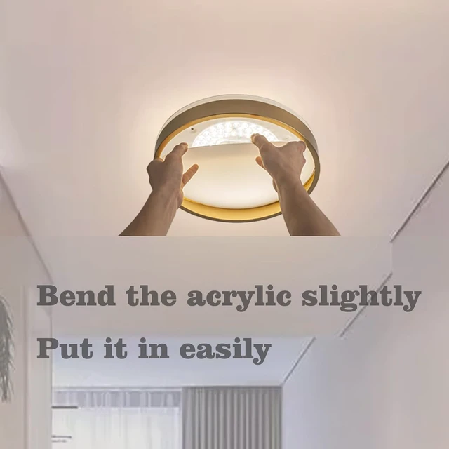 Alt view image 5 of 7 - Ken & Ricky 12" Modern Flush Mount Ceiling LightBrush Gold,1 Pack